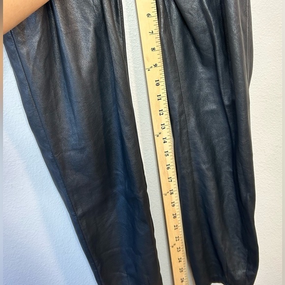 FOR LOVE & LEMONS DILLON HIGH WAIST FAUX LEATHER TROUSER PANT BLACK SIZE XS - Picture 10 of 16